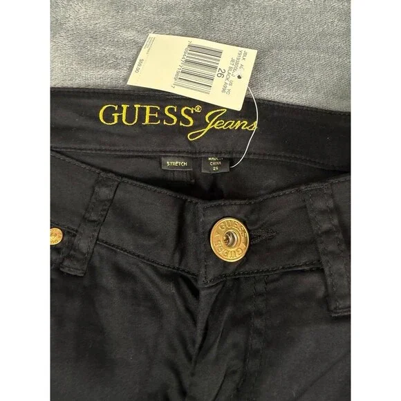Guess Women’s Jet Black Shorts Size 26 NWT Stretch Casual Summer Dressy A996 NEW - Picture 3 of 9